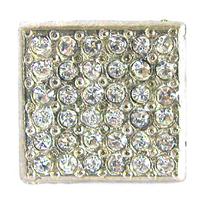 Emenee OR167-BS Premier Collection Small Square Rhinestone 7/8 inch x 7/8 inch in Bright Silver Radiance Series